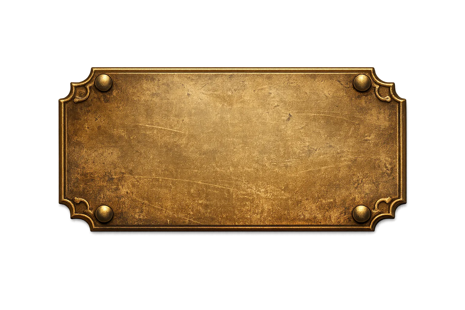 Blank engraved brass plate